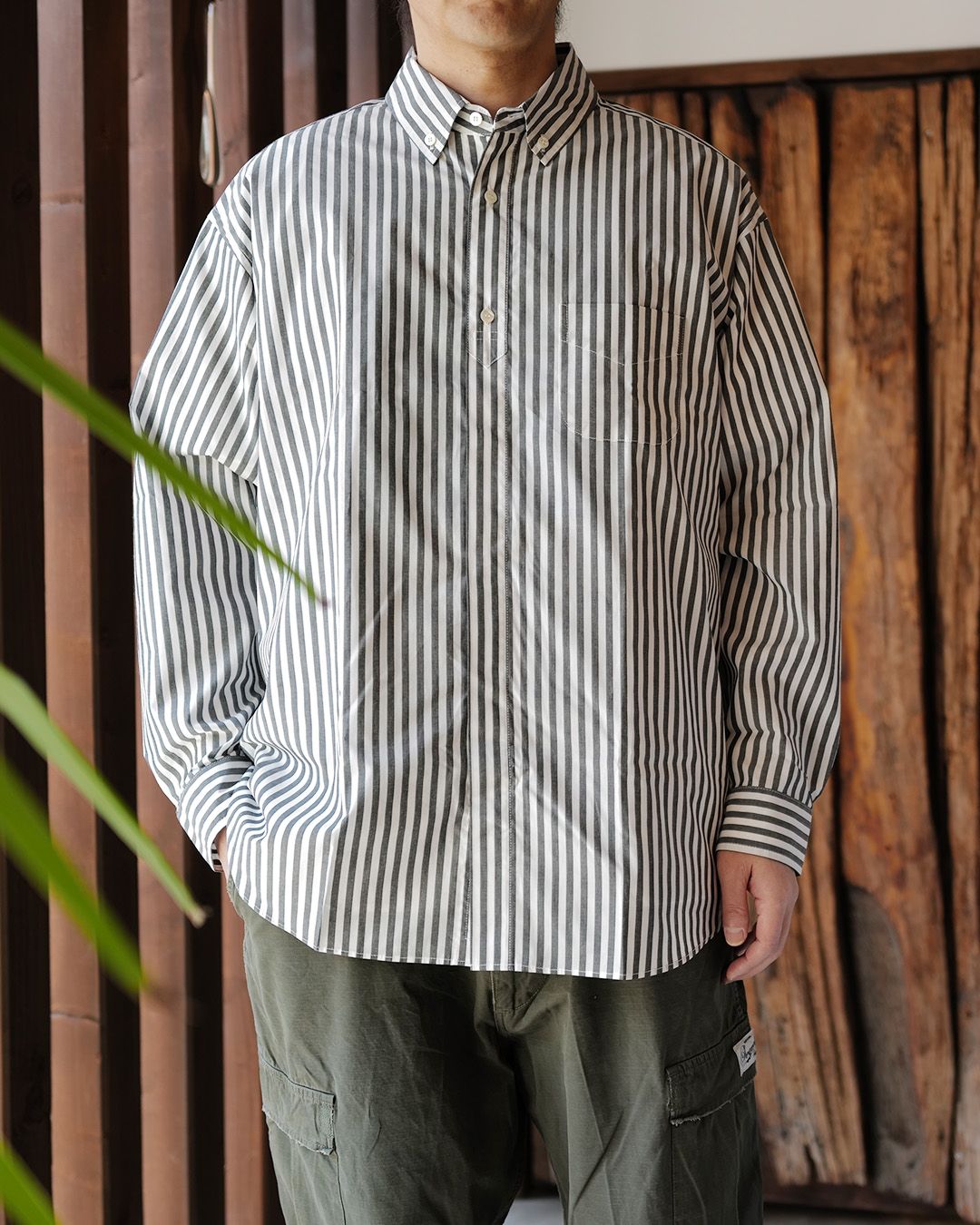 FLY FRONT SHIRT Black