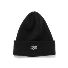 SQ-24AW-HT-01  BASIC CUFF KNIT  BLACK