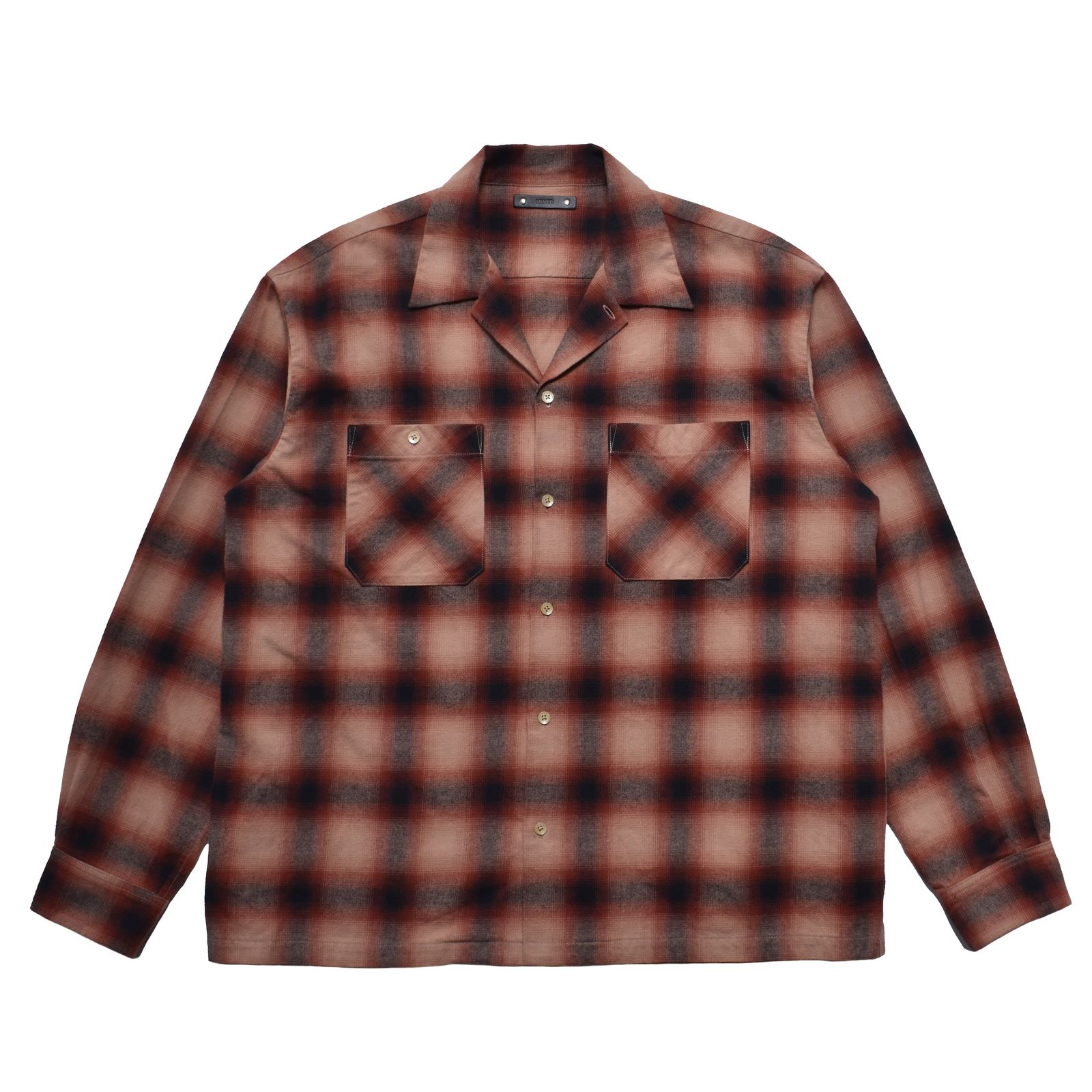 MINEDENIM - C.Flannel Ombre Open Collar SH RPT | River