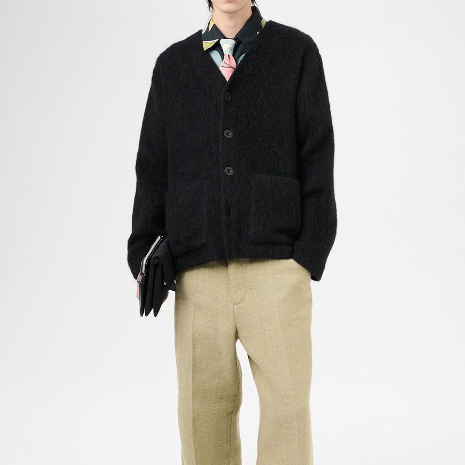 OUR LEGACY - CARDIGAN Black Mohair | River
