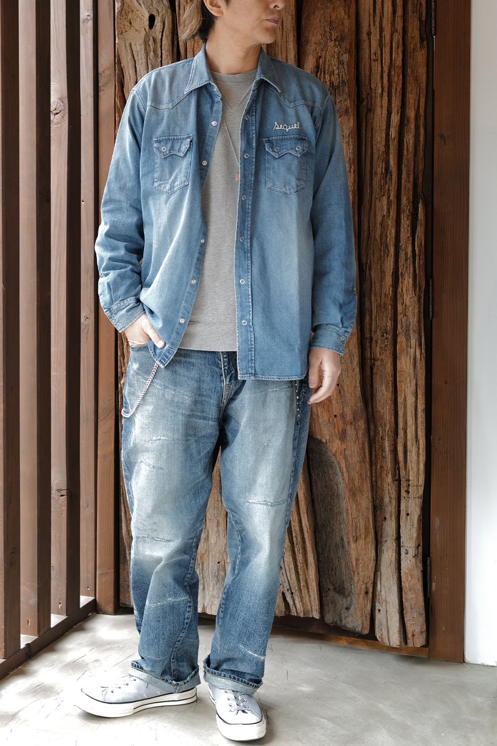 SEQUEL - SQ-23AW-SH-04 DENIM SHIRT INDIGO | River