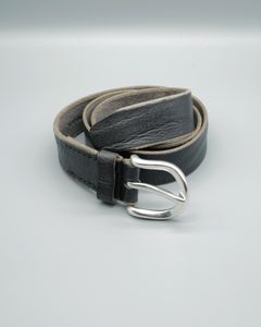 3.5 CM BELT  Soft Coal Torn Bovine