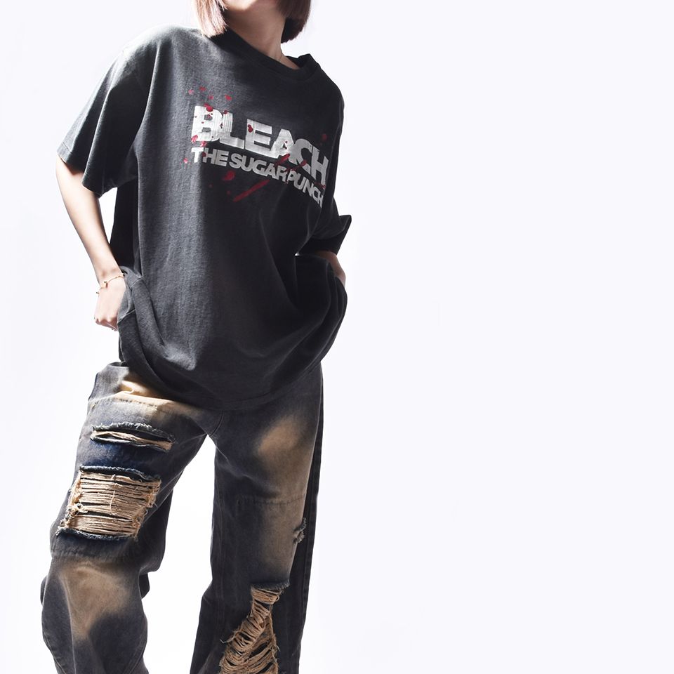 TBLM24AM004 BLEACH S/S T-Shirt (GENRYUSAI) Black