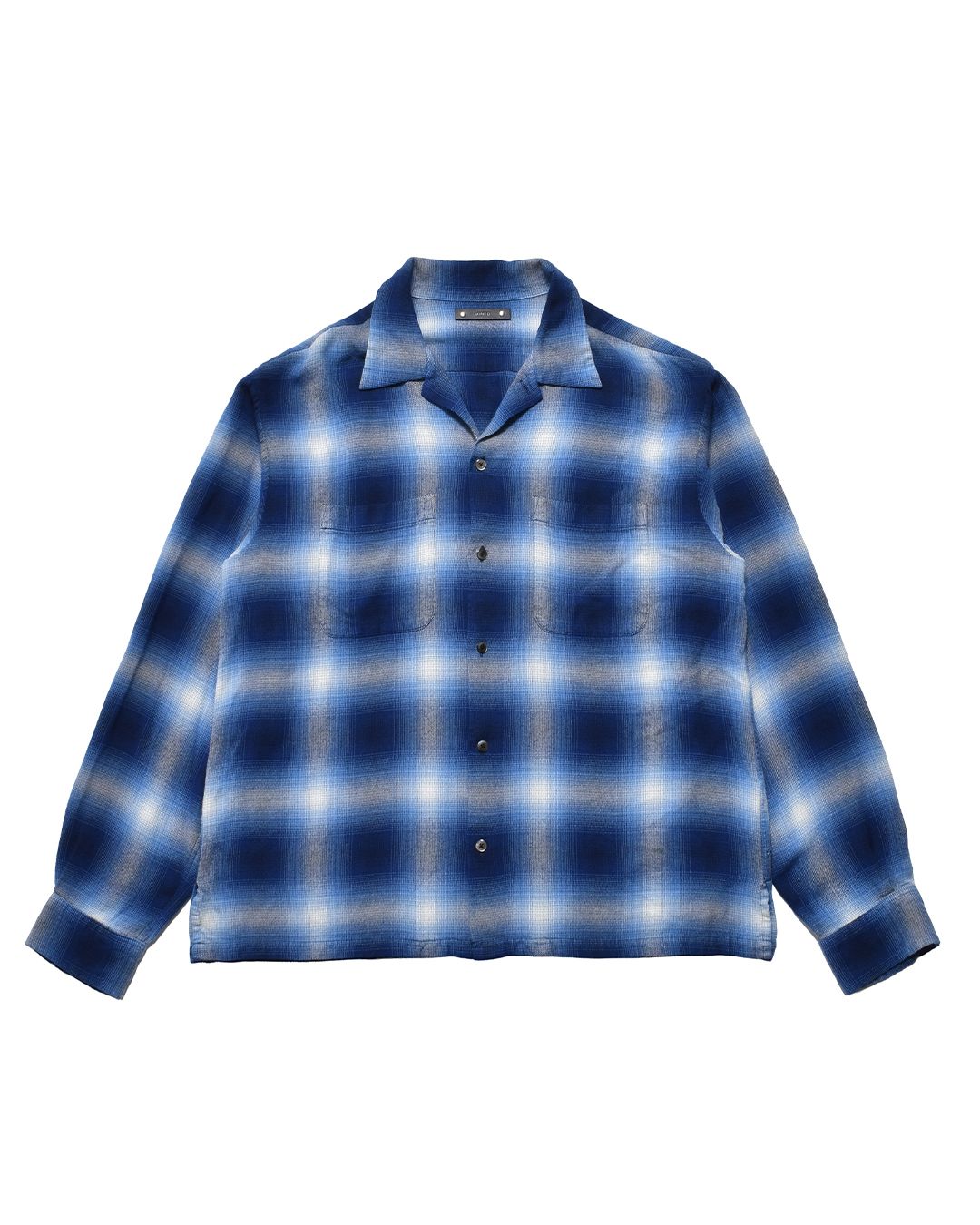 R.Flannel Ombre Open Collar SH  BPT
