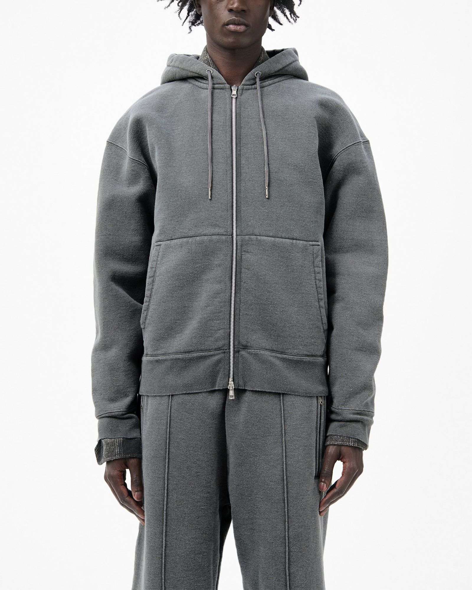 RASCAL HOOD   Worn Black Hefty Fleece