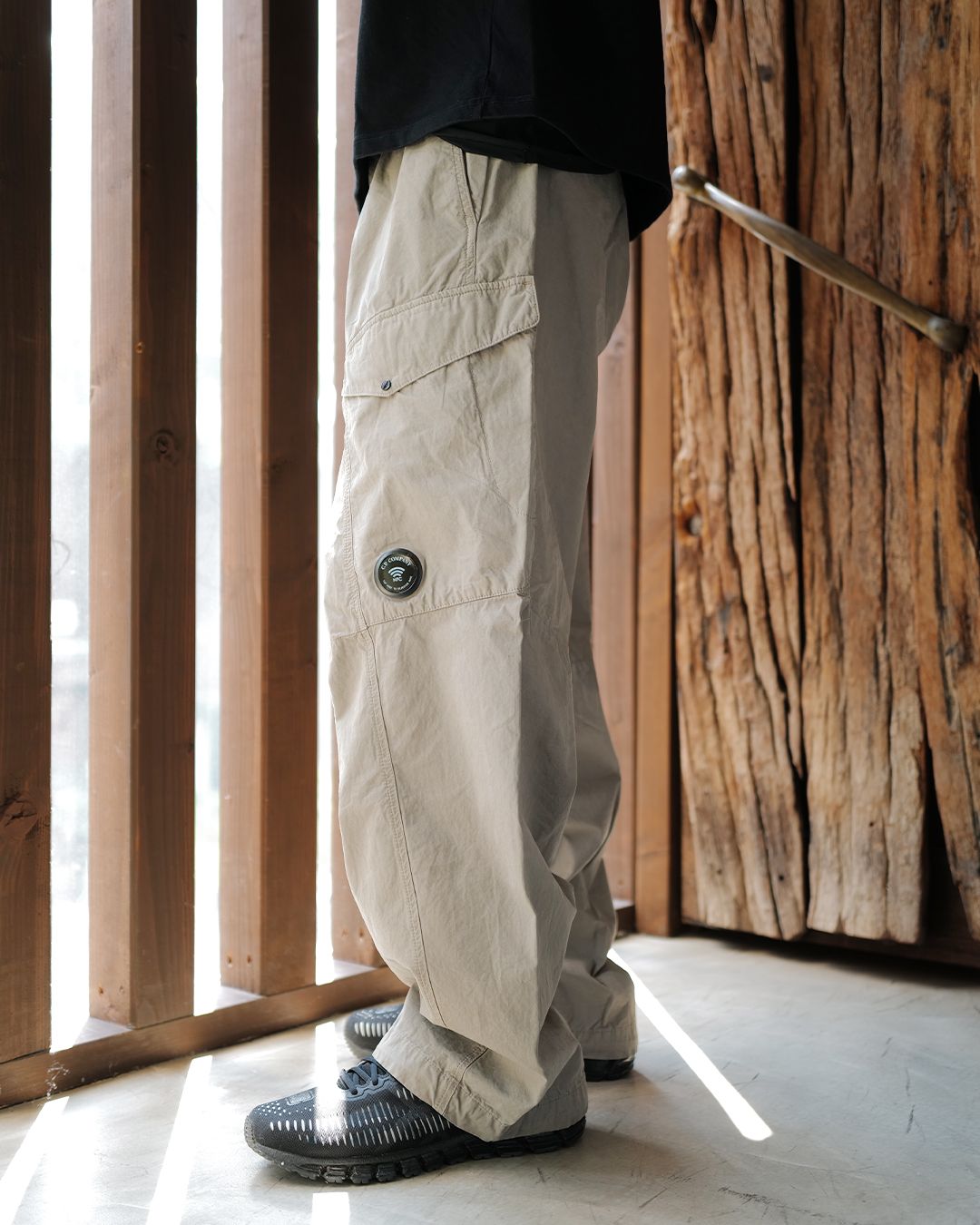 MICRO-REPS BOXY LENS CARGO PANTS -FALLEN ROCK-