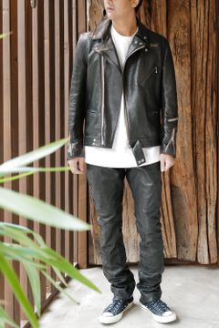 BACKLASH イタリーショルダーレザーパンツ