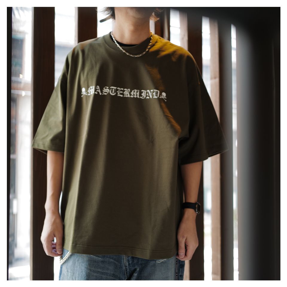 LAST1 L 【mastermindJAPAN】 REFLECTIVE SKULL TEE  OLIVE