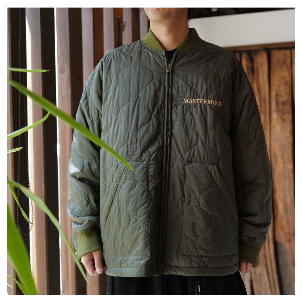 【MASTERMIND WORLD】 QUILTED JACKET  OLIVE