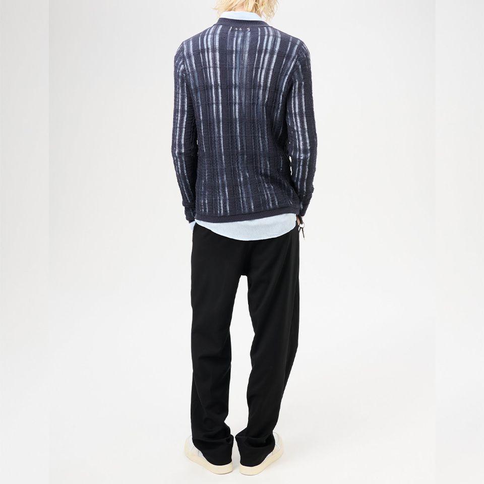 OUR LEGACY - FORMAL ROUNDNECK Washed Navy Tech Cotton | River