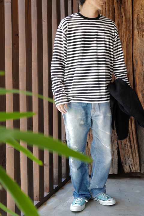 MINEDENIM ボーダーTシャツ