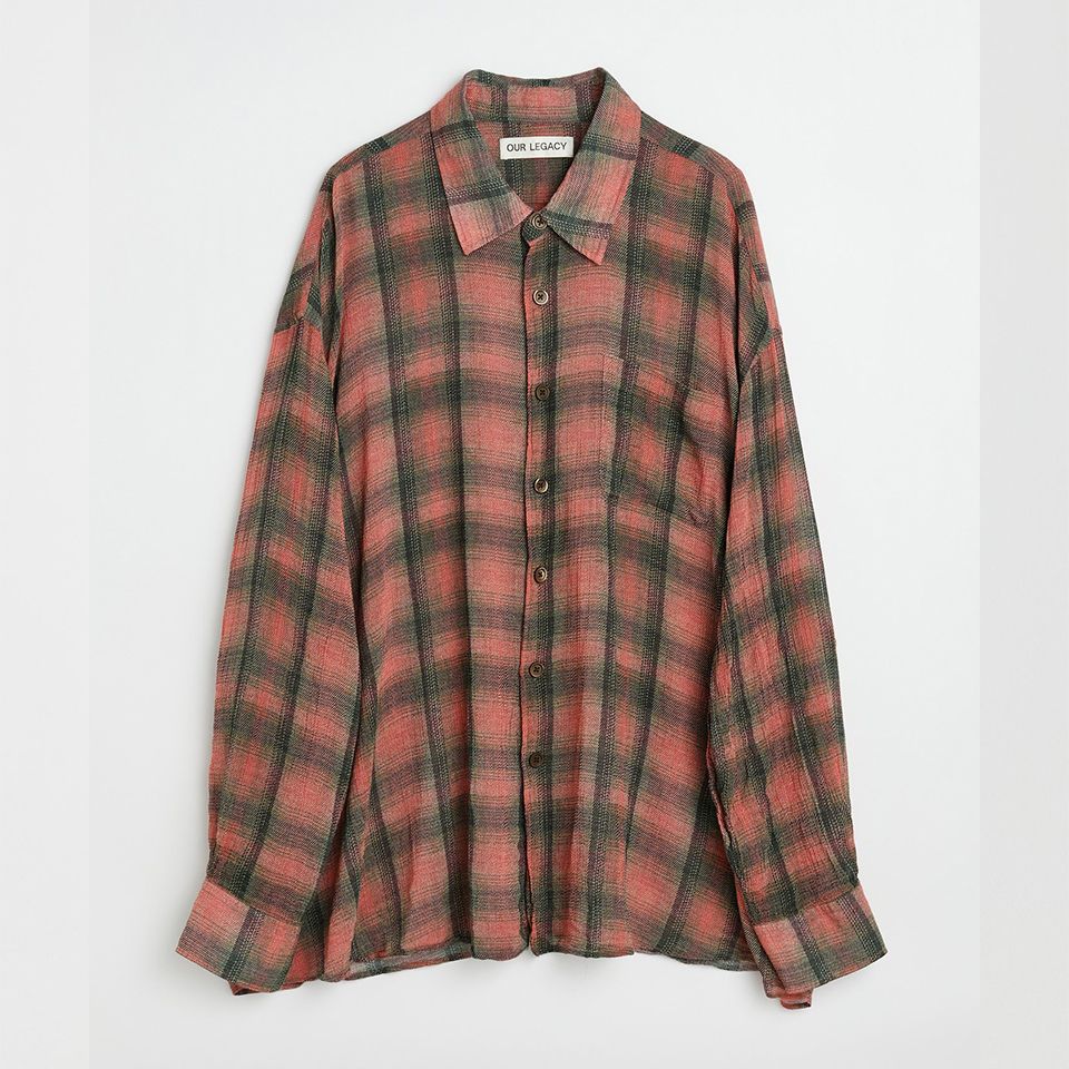 OUR LEGACY - BORROWED SHIRT Big Lumbercheck Print | River