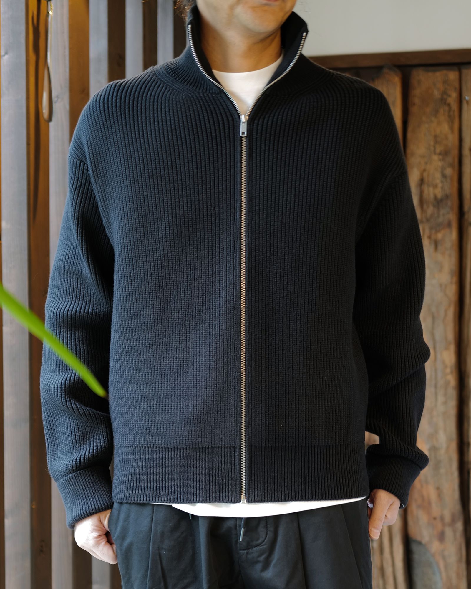 Heavyweight Trucker Knit Blouson  C.gry