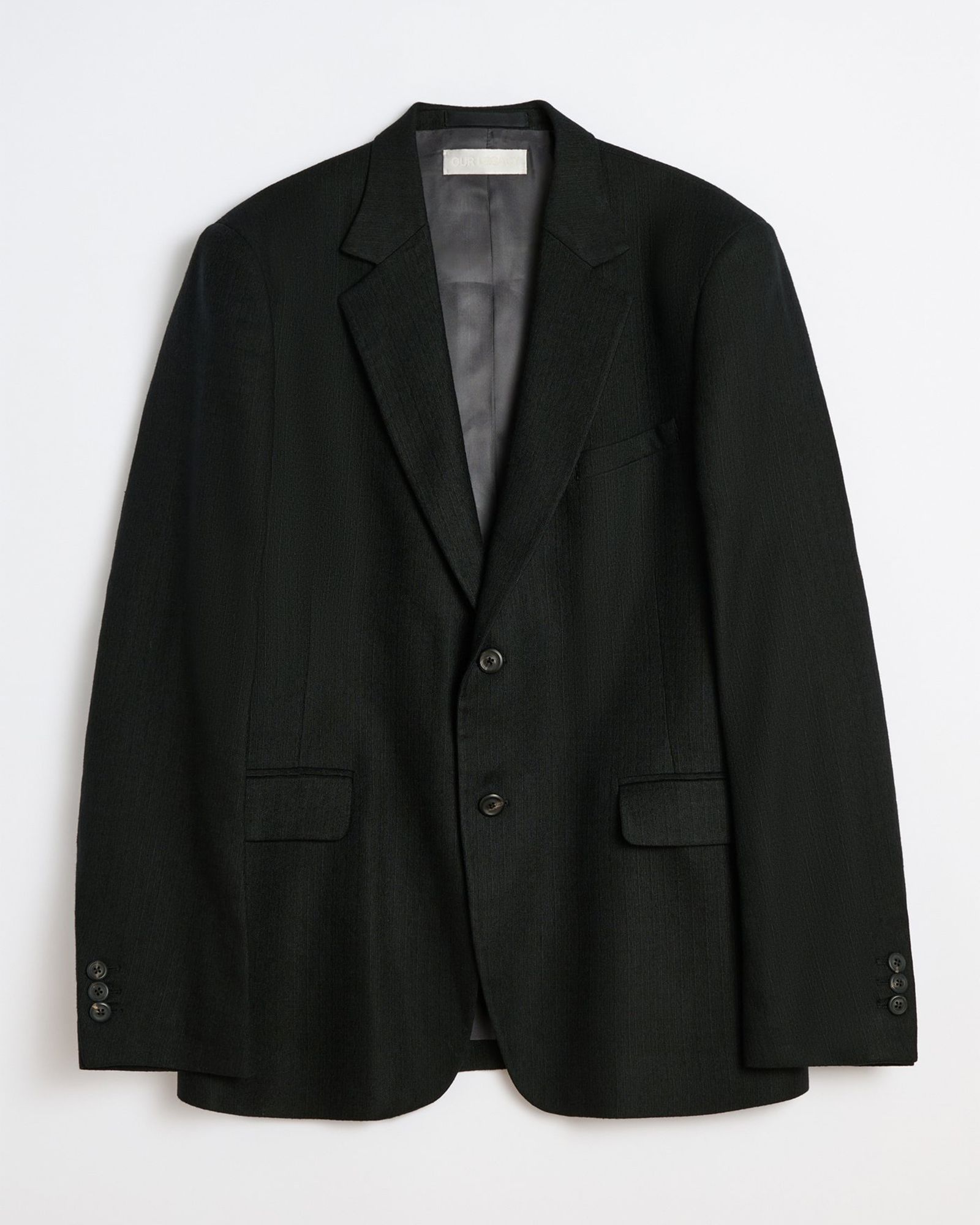 CEREMONY BLAZER   Coal Black Link Stripe Weave