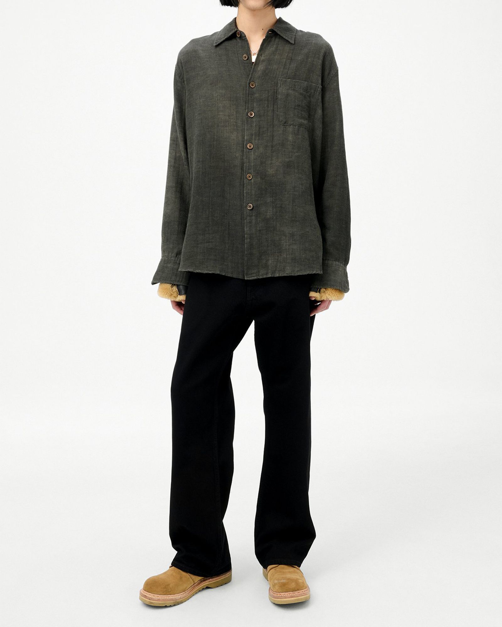 ABOVE SHIRT   Dark Cloud Sparse Cotton Wool