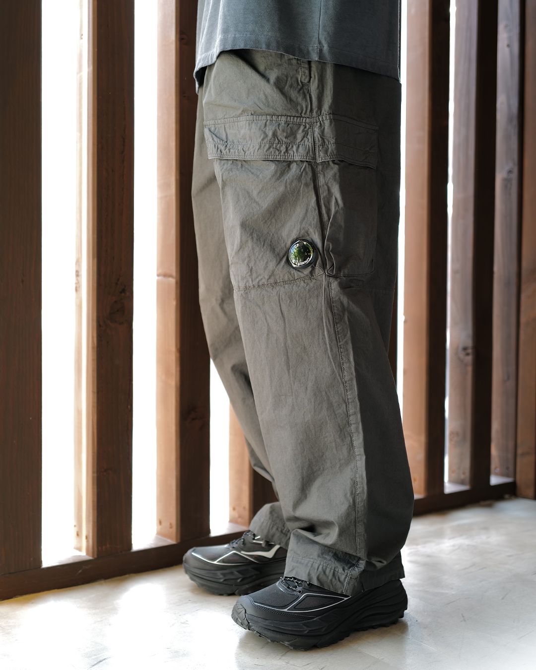 MICRO-REPS BOXY CARGO PANTS Gunmetal