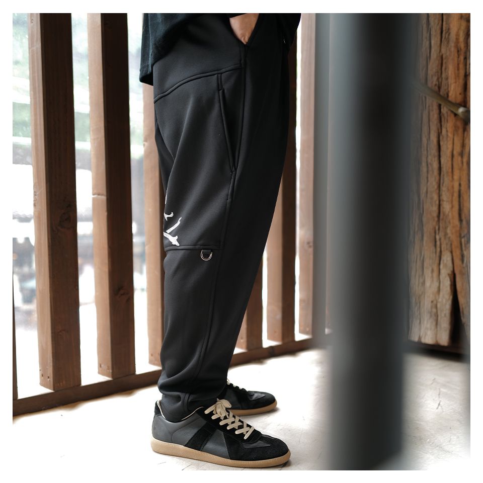 Last1 L 【mastermindJAPAN】 JERSEY PUZZLE TROUSERS  BLACK