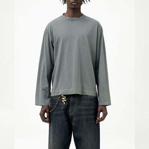 BOX LONGSLEEVE   Grey Sage Clean Jersey