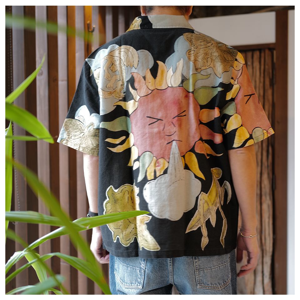 OUR LEGACY - BOX SHIRT SHORTSLEEVE Solar Power Print | River OUR LEGACY - BOX SHIRT SHORTSLEEVE Solar Power Print | River