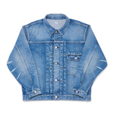 【Last1点 XL】SQ-25SS-JK-04  FRAGMENT x SEQUEL  DAMAGE DENIM JACKET INDIGO