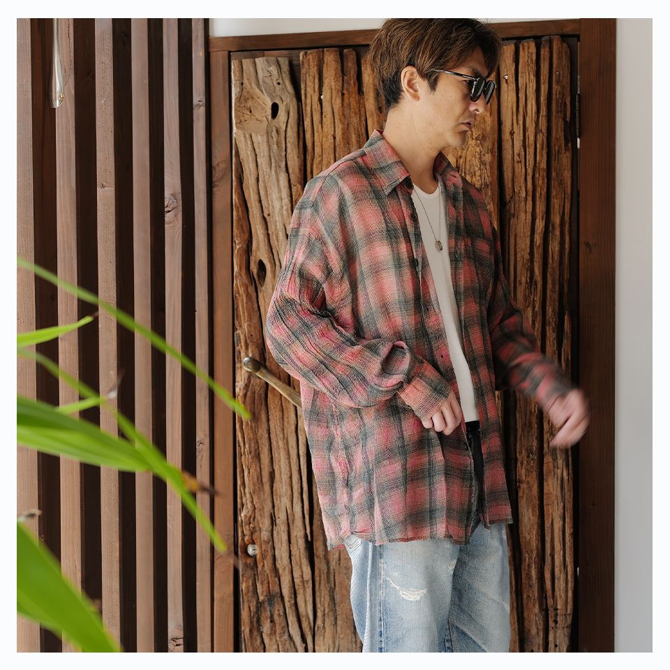 OUR LEGACY - BORROWED SHIRT Big Lumbercheck Print | River