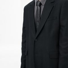 CEREMONY BLAZER   Coal Black Link Stripe Weave