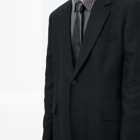 CEREMONY BLAZER   Coal Black Link Stripe Weave