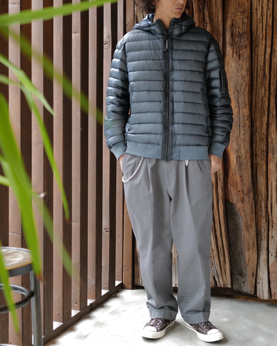 D.D. Shell Hooded Lens Down Jacket [ORION BLUE]