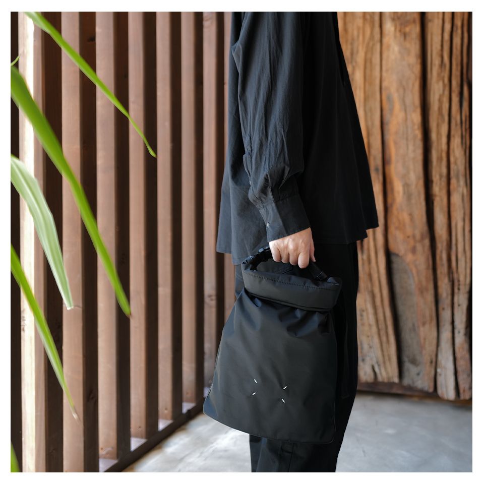 「High tech」ロールアップ バックパック / Black