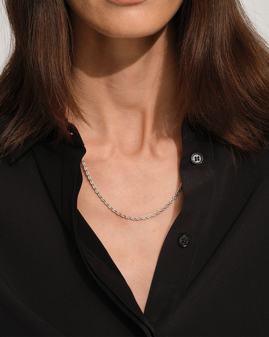 Anker Chain 20.5Inch(52.07cm) / チェーン ネックレス / 925スターリングシルバー / ホワイトロジウムメッキ (ユニセックス)