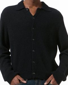 EVENING POLO   Black Fuzzy Alpaca