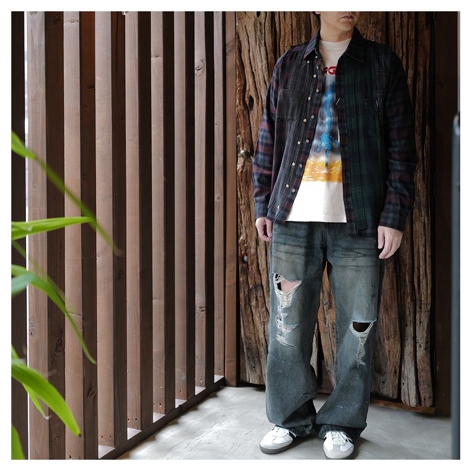 【Rafu】 Remake shirt （BLACK DYE）①