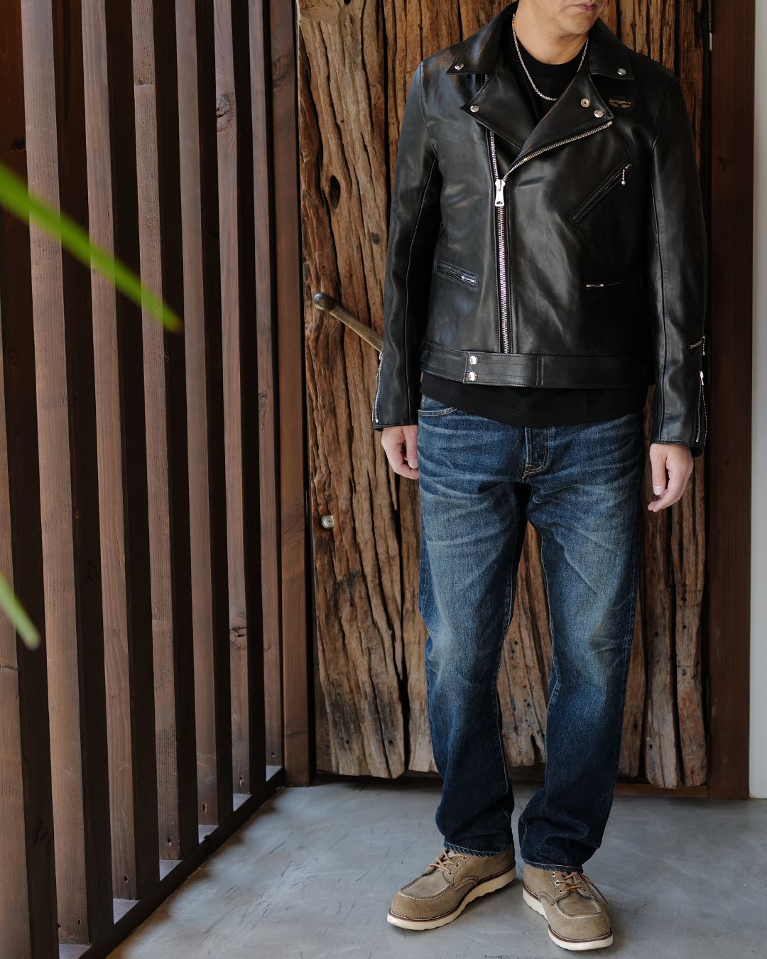 Cyclone -サイクロン- 【Tight-Fit】   (シープレザー / 裏地:ブラックニット)Black