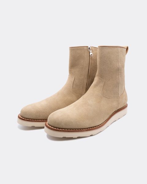 Suede Leather Side Zipper Boots