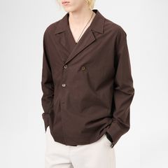 DUO SHIRT  Hefty Brown Coarse Poplin