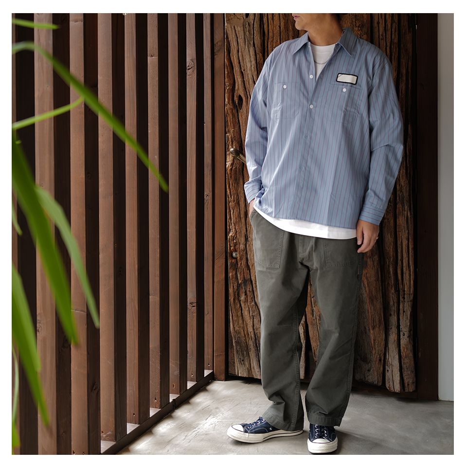 SQ-24SS-SH-05 WORK SHIRT  SAXE