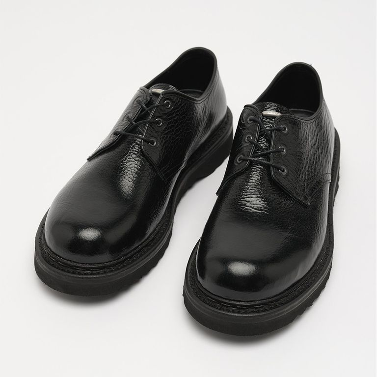 OUR LEGACY - TRAMPLER SHOE Black Cracked Patent Leather | River