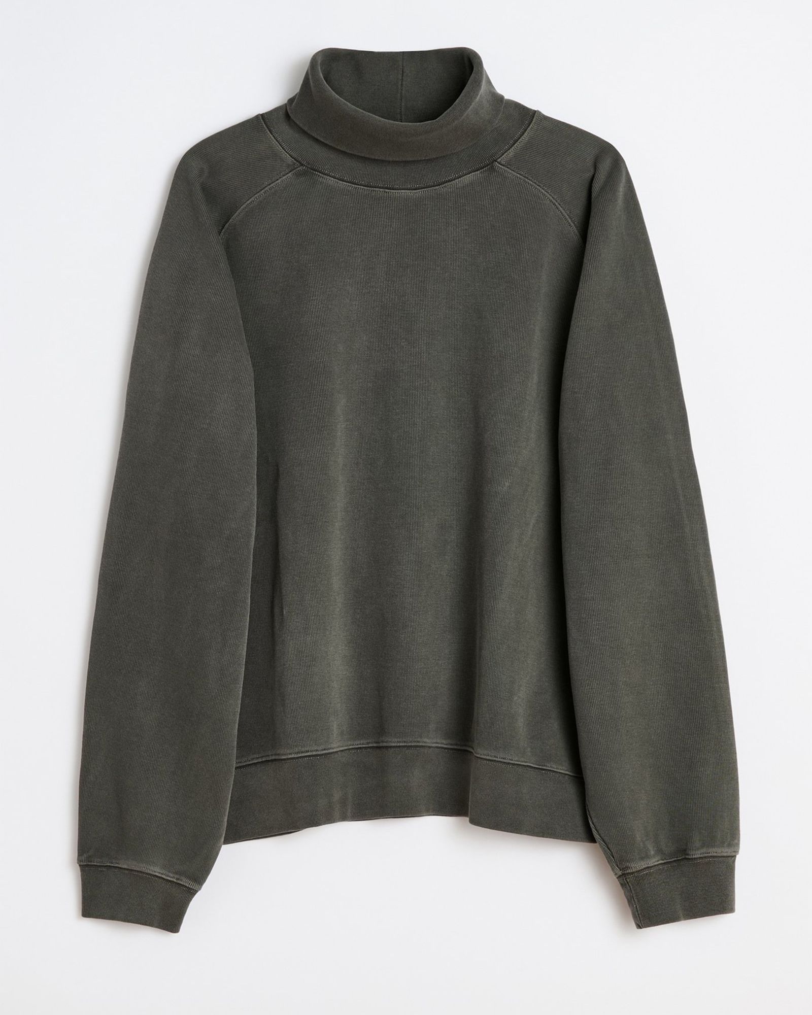 SCHOLAR ROLLNECK	Worn Black Athletic Rib