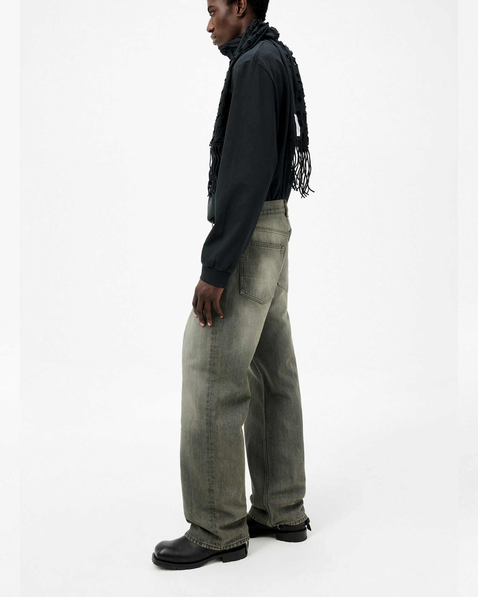 THIRD CUT   Ash Dust Chain Twill