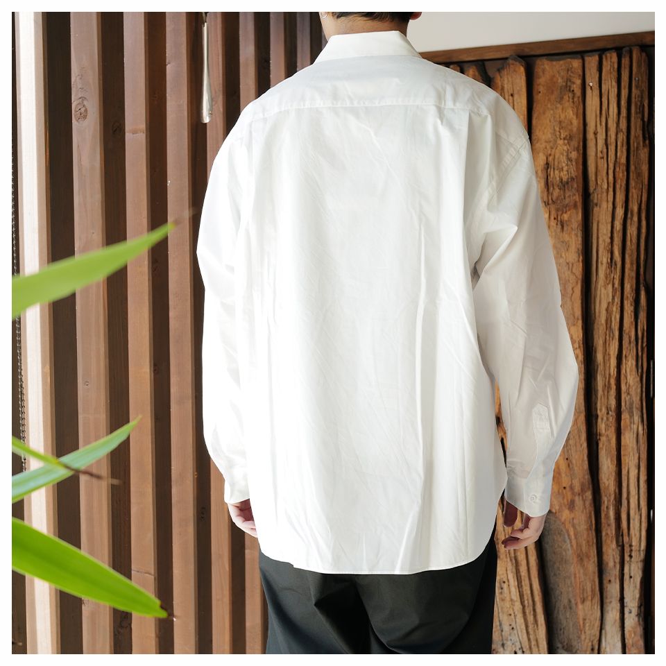 【Last1 Size2】Plain shirt  White