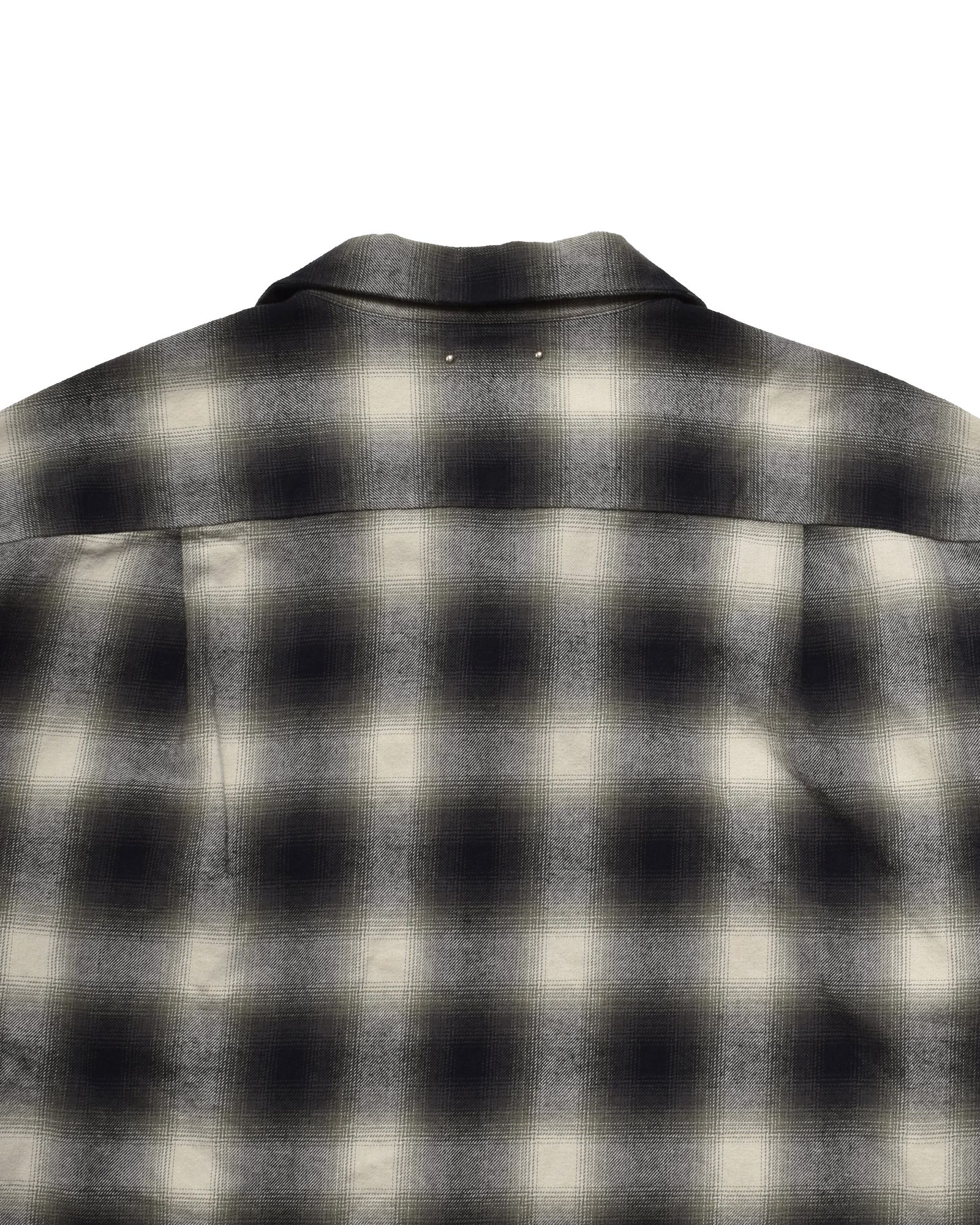 C.Flannel Ombre Open Collar SH  BLT