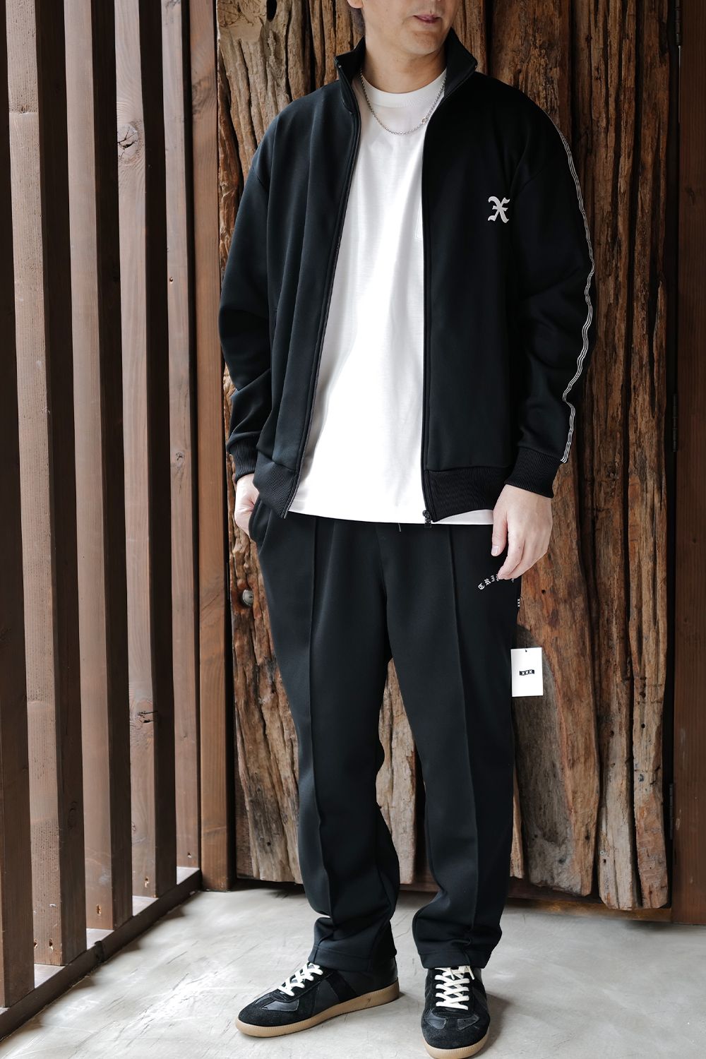 GOD SELECTION XXX - GX-A25-PT-06 JERSEY TRACK PANTS BLACK GOD SELECTION XXX - GX-A25-PT-06 JERSEY TRACK PANTS BLACK
