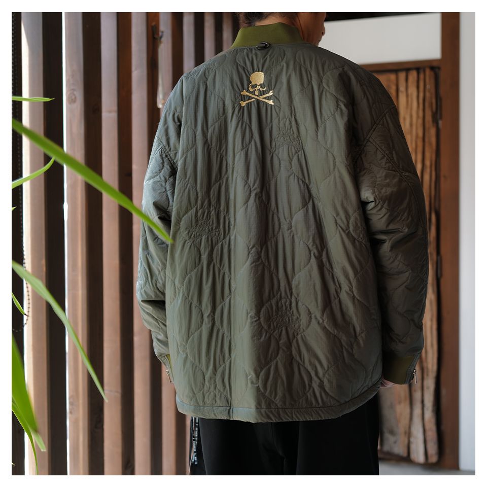 【MASTERMIND WORLD】 QUILTED JACKET  OLIVE