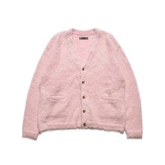 Shaggy Mohair Knit Cardigan