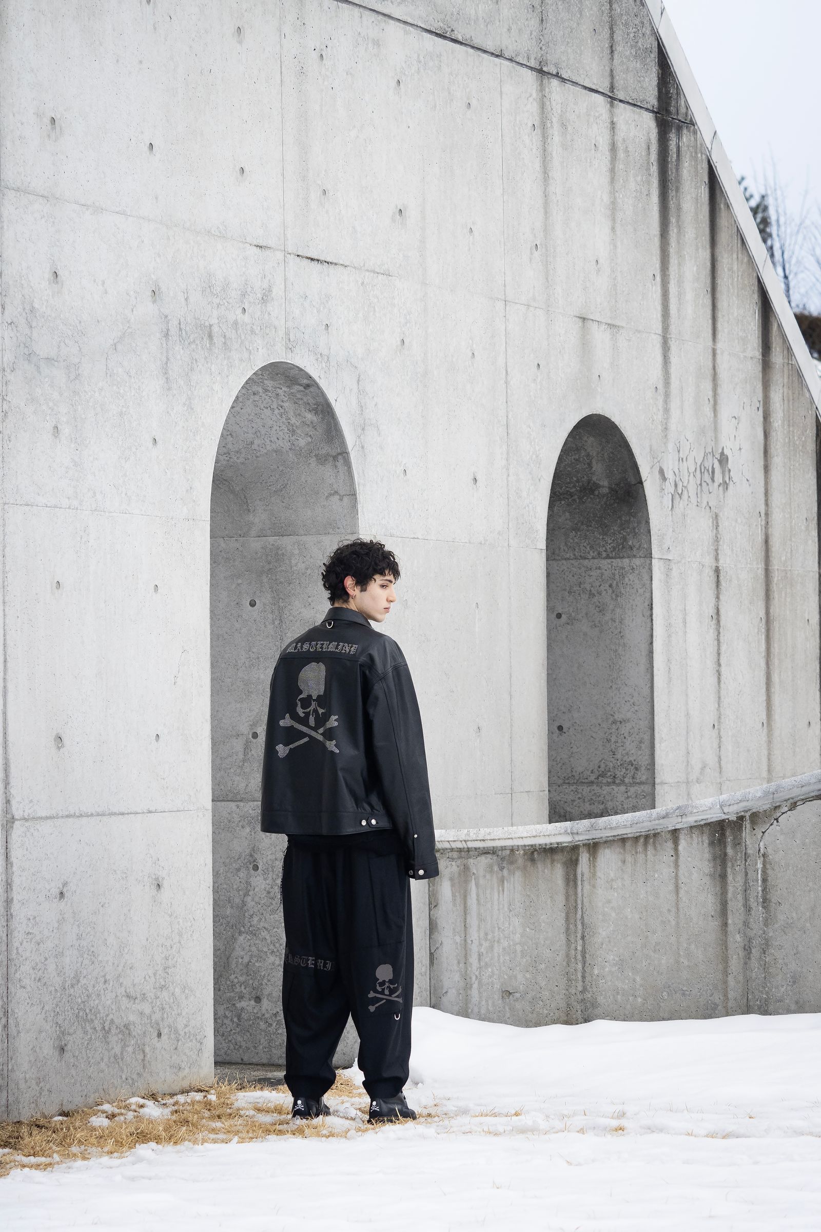 Last1 M 【mastermindJAPAN】 JERSEY WIDE FIT TROUSERS  BLACK