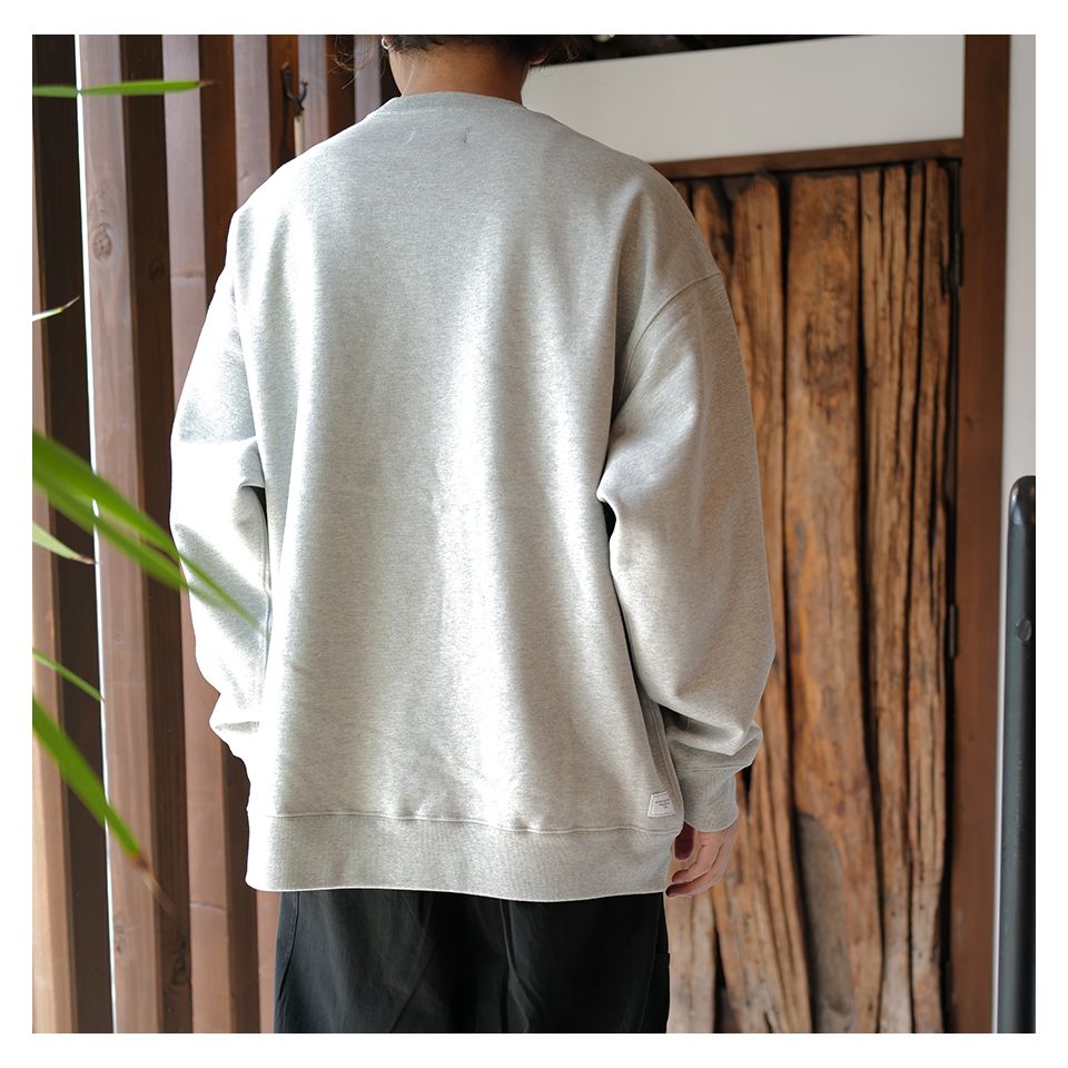 GOD SELECTION XXX - GX-S24-CN-04 CREW NECK SWEAT SHIRT GRAY GOD SELECTION XXX - GX-S24-CN-04 CREW NECK SWEAT SHIRT GRAY