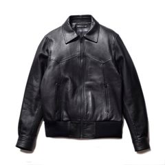 【Last1 Size3】 Sheep Leather Zipup Rib JKT