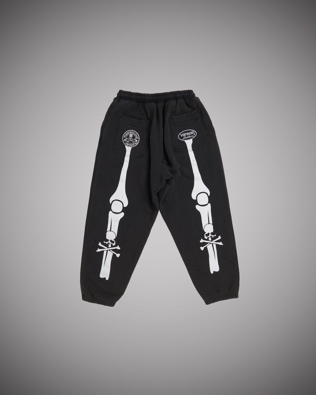 【MASTERMIND WORLD】 xVANSON SWEATPANTS DAMAGED