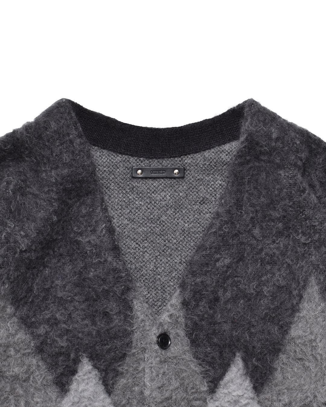 Mohair Argyle Knit Cardigan Knit Cardigan GRT