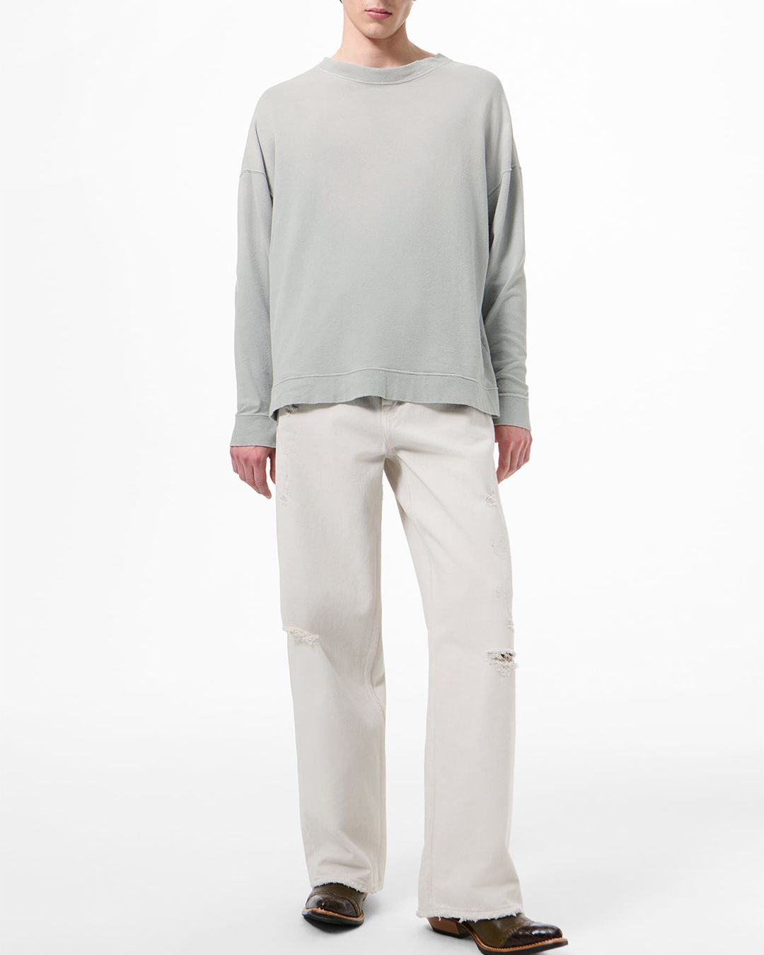 SLACK SWEATSHIRT Sunfaded Ash Rogue Loopback
